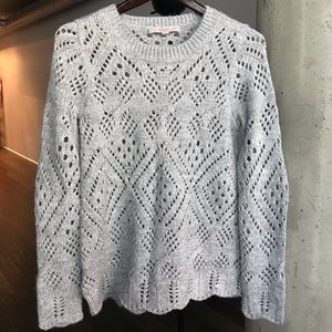 Lacy Scalloped Knit Sweater